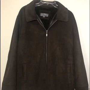 Perry Ellis Genuine Suede Leather Jacket Men’sCoat